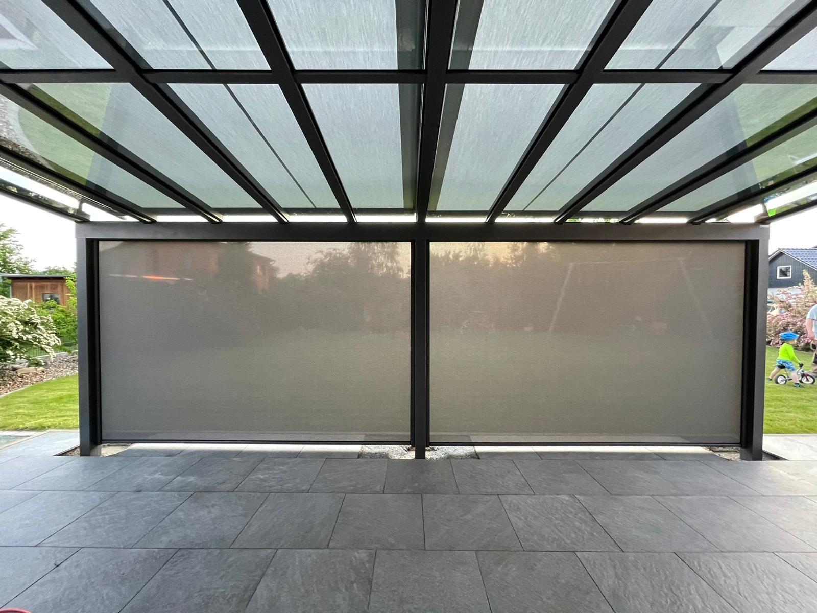Terrassenüberdachung mit Rundumschutz, Landshut
