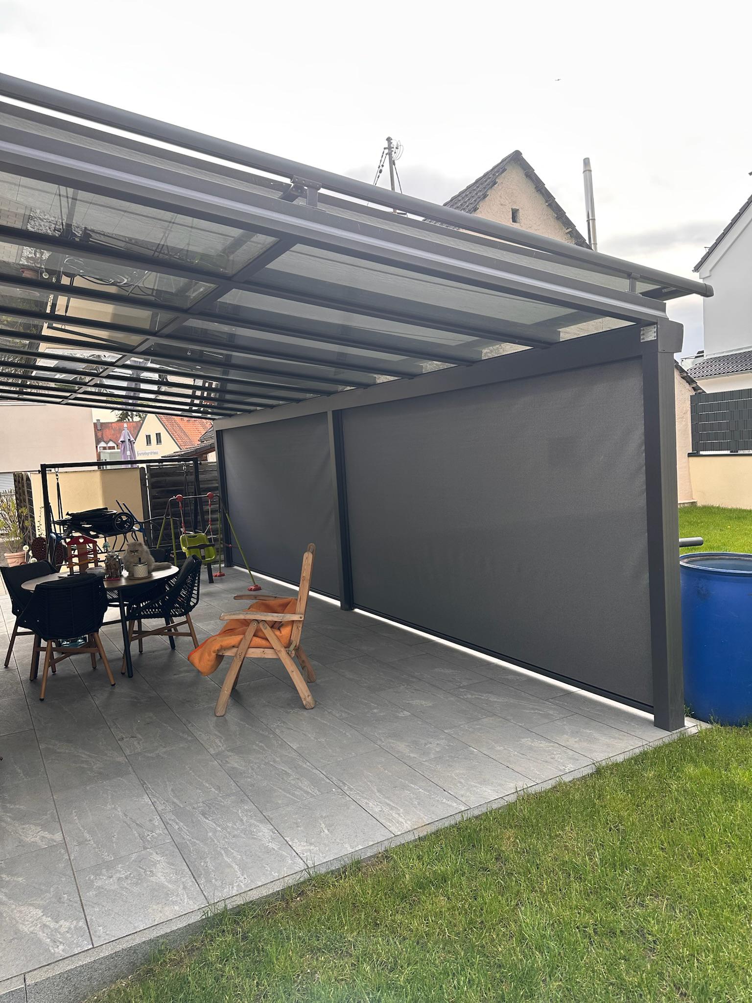Terrassenüberdachung mit Rundumschutz, Pfarrkirchen