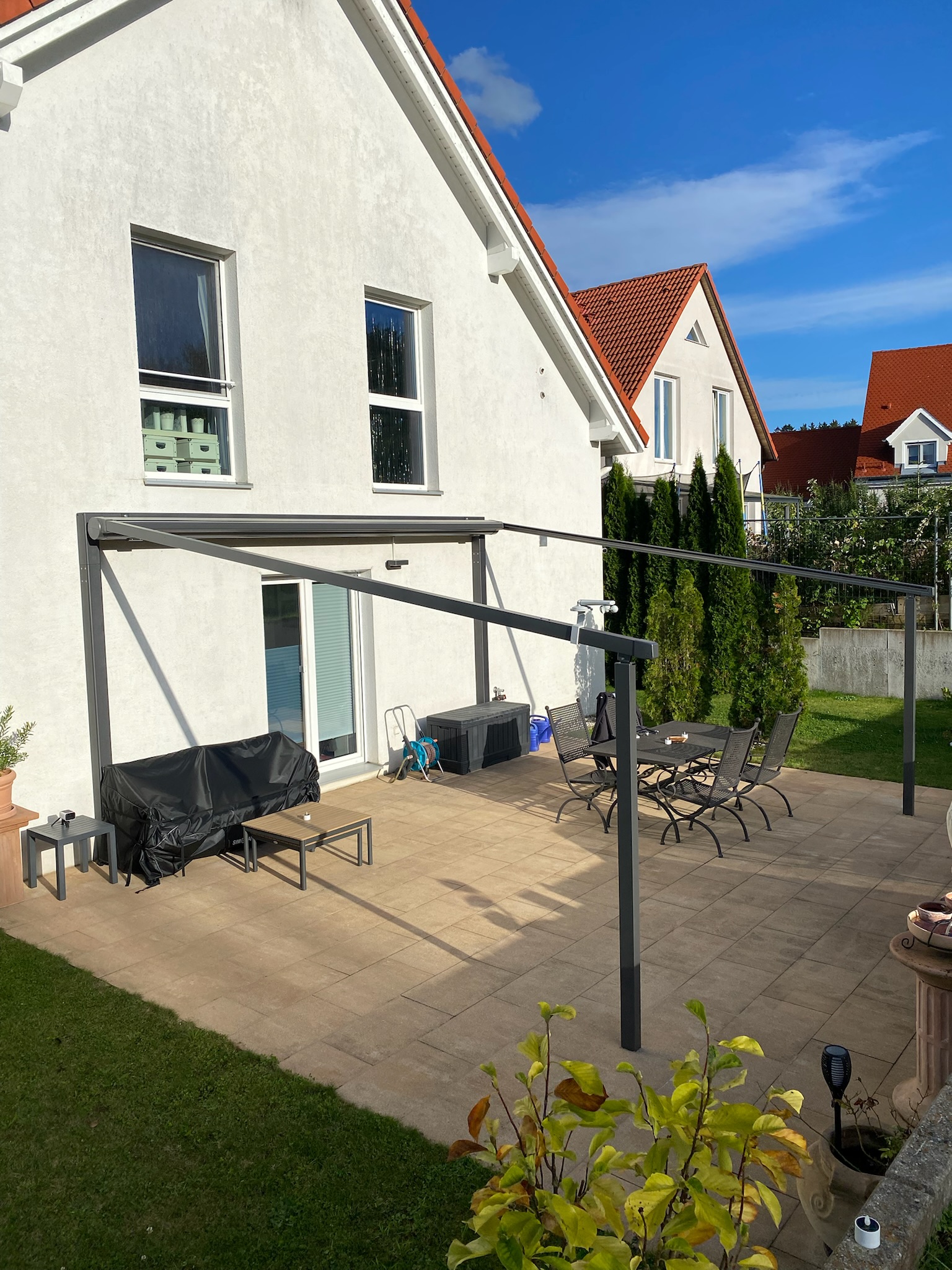 Stoffpergola für den Garten, Fürstenzell